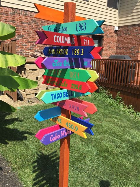 Wooden Arrow Signs Destination Signs Etsy