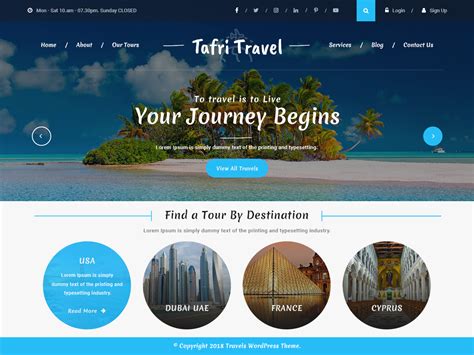 Wordpress Travel Theme Destinations Hotthemes