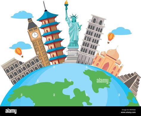 World Landmarks Icon Stock Vector Image Art Alamy