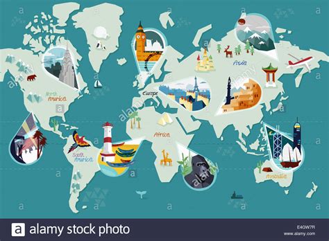 World Map Tourist Destinations