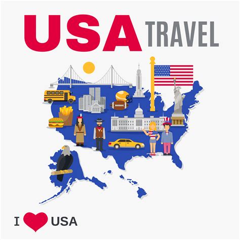 World Travel Agency Usa Culture Flat Poster 473393 Vector Art At Vecteezy