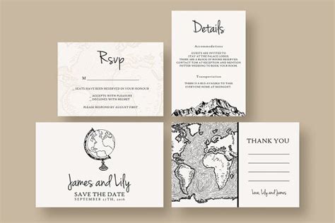 World Traveler Wedding Suite Creative Photoshop Templates Creative