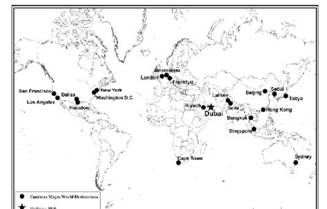 Worldwide Hub Emirates Airlines Major World Destinations Download