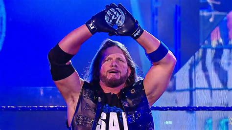 Wwe Aj Styles First Entrance As Wwe World Champion Youtube