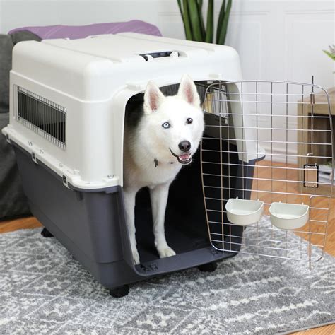 Xx Large Rolling Travel Dog Crate Airline Approved Pet Carrier Cat Cage