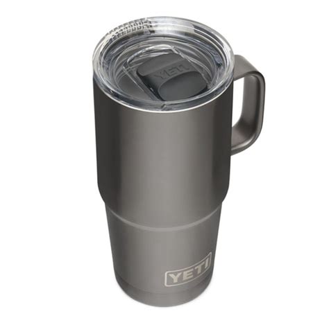 Yeti 20 Oz Travel Mug With Handle Tumbler Cup Stronghold Lid Grey