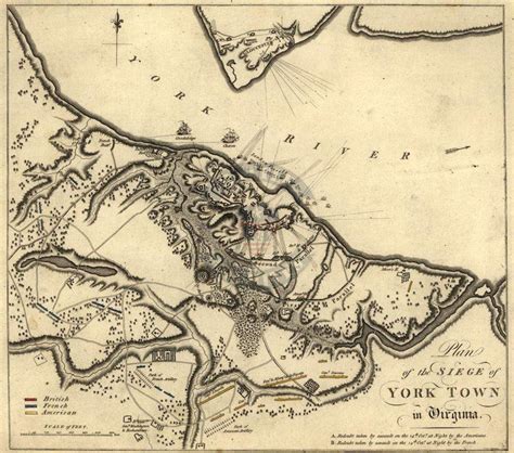 Yorktown Virginia 1781 British Battle Map Battle Archives