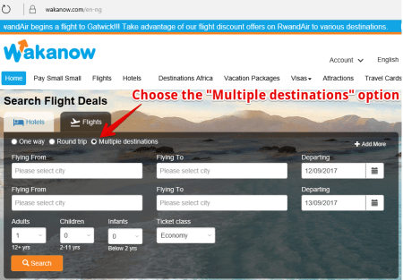 You Can Now Book Flights To Multi Destinations On Wakanow Com To As