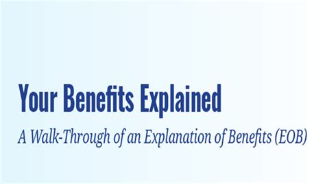 Your Benefits Explained Tip Sheet Education Resource Library