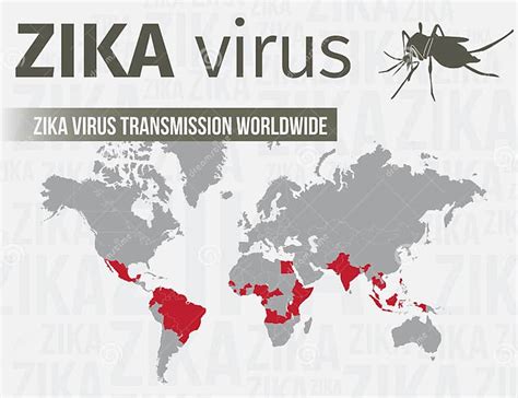 Zika Virus Infographic Template Include Transmission Worldwide Eps 10