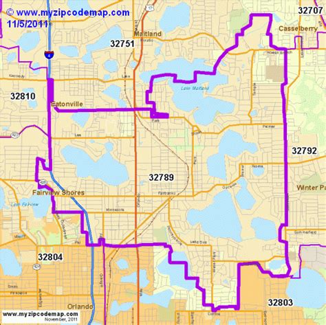 Zip Code Map Of 32789 Demographic Profile Residential Housing